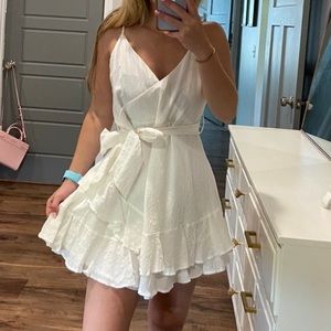 White ruffle dress